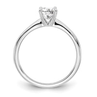 14kw 3/4ct Lab Grown Diamond VS+ F+ Oval Comp Solitaire Eng Ring