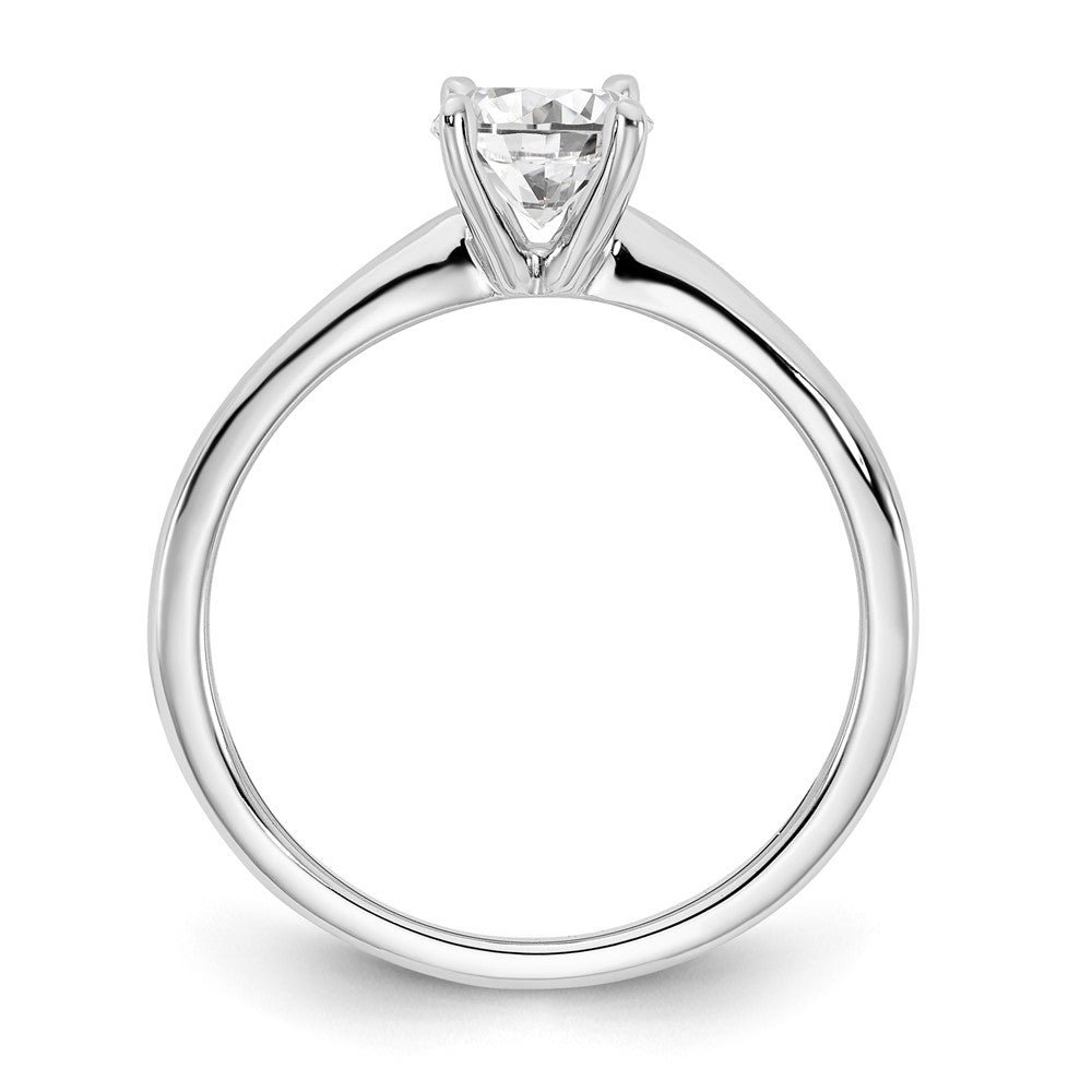 14kw 3/4ct Cert Lab Grown Diamond VS+ F+ Oval Comp Solitaire Eng Ring