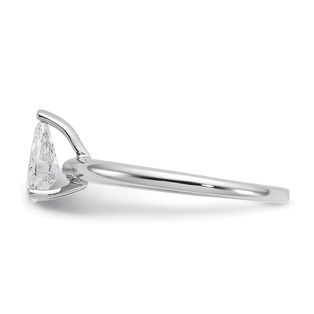 14kw 3/4ct Lab Grown Diamond VS/SI+ G+ Pear Solitaire Comp Eng Ring