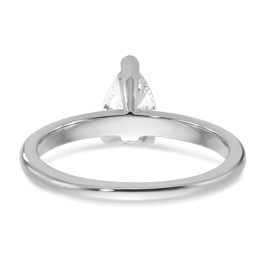 14kw 3/4ct Lab Grown Diamond VS/SI+ G+ Pear Solitaire Comp Eng Ring