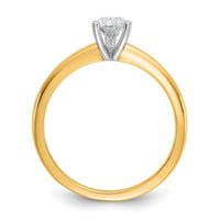 14ktt 3/4ct Lab Grown Diamond VS/SI+ G+ Pear Solitaire Comp Eng Ring