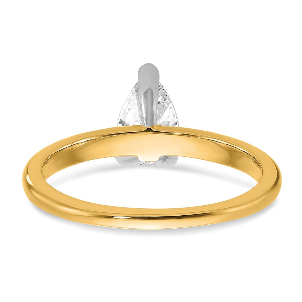 14ktt 3/4ct Lab Grown Diamond VS/SI+ G+ Pear Solitaire Comp Eng Ring