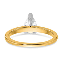 14ktt 3/4ct Lab Grown Diamond VS/SI+ G+ Pear Solitaire Comp Eng Ring