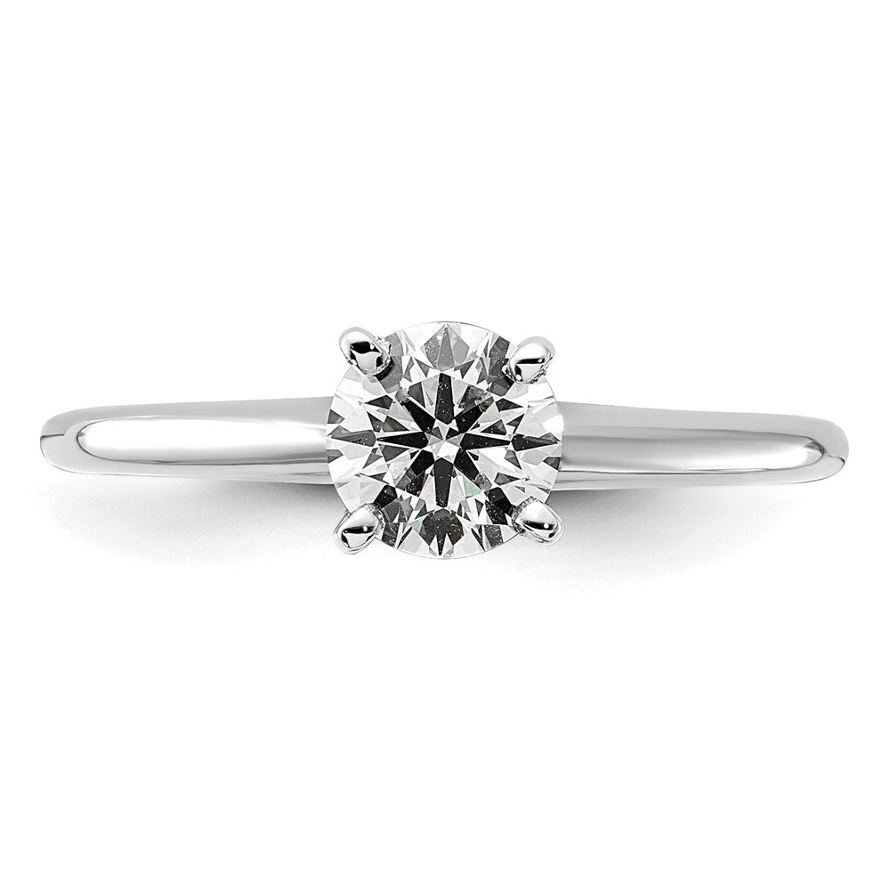 14kw 3/4ct Lab Grown Diamond VS/SI+ G+ Round Comp Solitaire Eng Ring