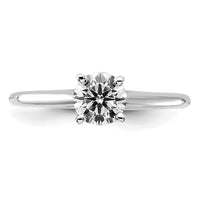 14kw 3/4ct Lab Grown Diamond VS/SI+ G+ Round Comp Solitaire Eng Ring