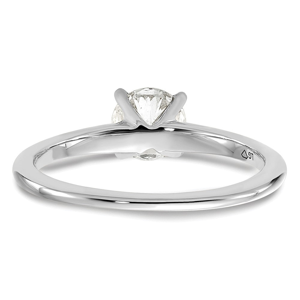 14kw 3/4ct Lab Grown Diamond VS/SI+ G+ Round Comp Solitaire Eng Ring