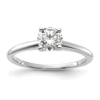 14kw 3/4ct Lab Grown Diamond VS/SI+ G+ Round Comp Solitaire Eng Ring
