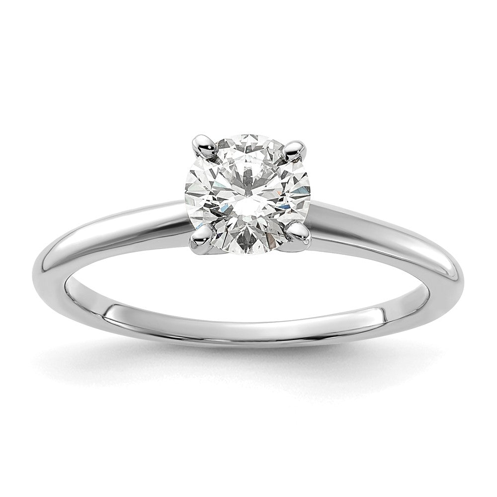 14kw 3/4ct Cert Lab Grown Diamond VS/SI+ G+ Round Comp Solitaire Eng Ring