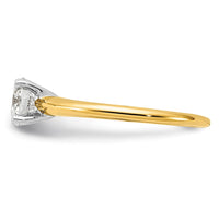 14ktt 3/4ct Lab Grown Diamond VS+ F+ Round Comp Solitaire Eng Ring