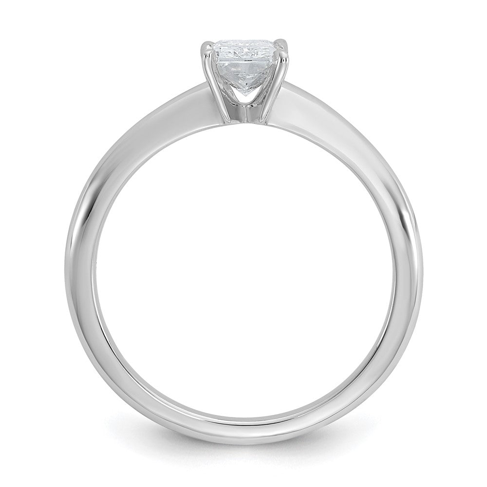 14kw 3/4ct Lab Grown Diamond VS/SI+ G+ Radiant Solitaire Comp Eng Ring
