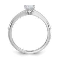 14kw 3/4ct Lab Grown Diamond VS/SI+ G+ Radiant Solitaire Comp Eng Ring