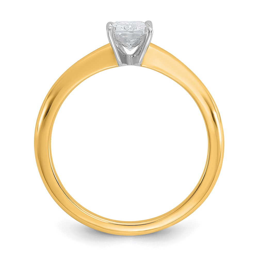 14ktt 3/4ct Lab Grown Diamond VS/SI+ G+ Radiant Solitaire Comp Eng Ring