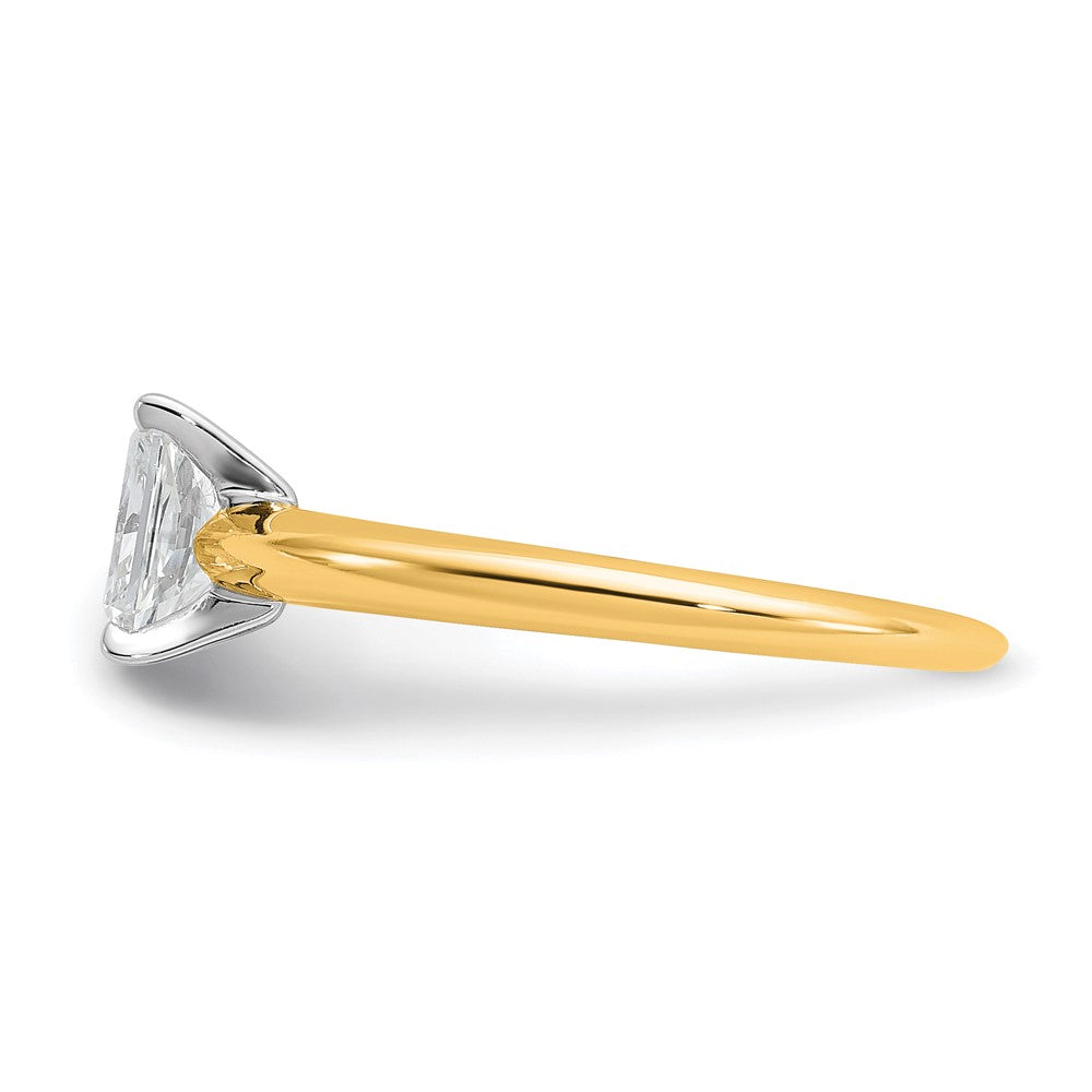 14ktt 3/4ct Lab Grown Diamond VS/SI+ G+ Radiant Solitaire Comp Eng Ring