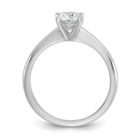 14kw 1ct Cert Lab Grown Diamond VS/SI+ G+ Cushion Comp Solitaire Eng Ring