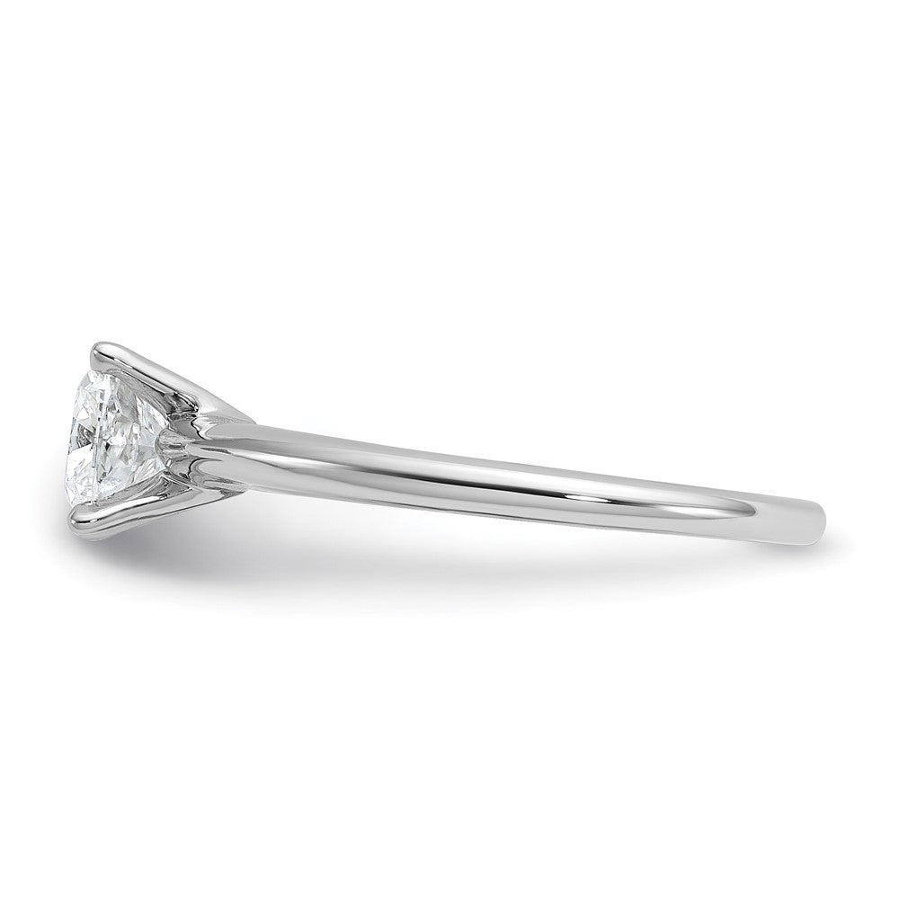 14kw 1ct Cert Lab Grown Diamond VS/SI+ G+ Cushion Comp Solitaire Eng Ring