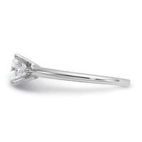 14kw 1ct Cert Lab Grown Diamond VS/SI+ G+ Cushion Comp Solitaire Eng Ring