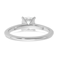 14kw 1ct Cert Lab Grown Diamond VS/SI+ G+ Cushion Comp Solitaire Eng Ring