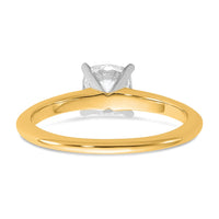 14ktt 1ct Lab Grown Diamond VS+ F+ Cushion Comp Solitaire Eng Ring