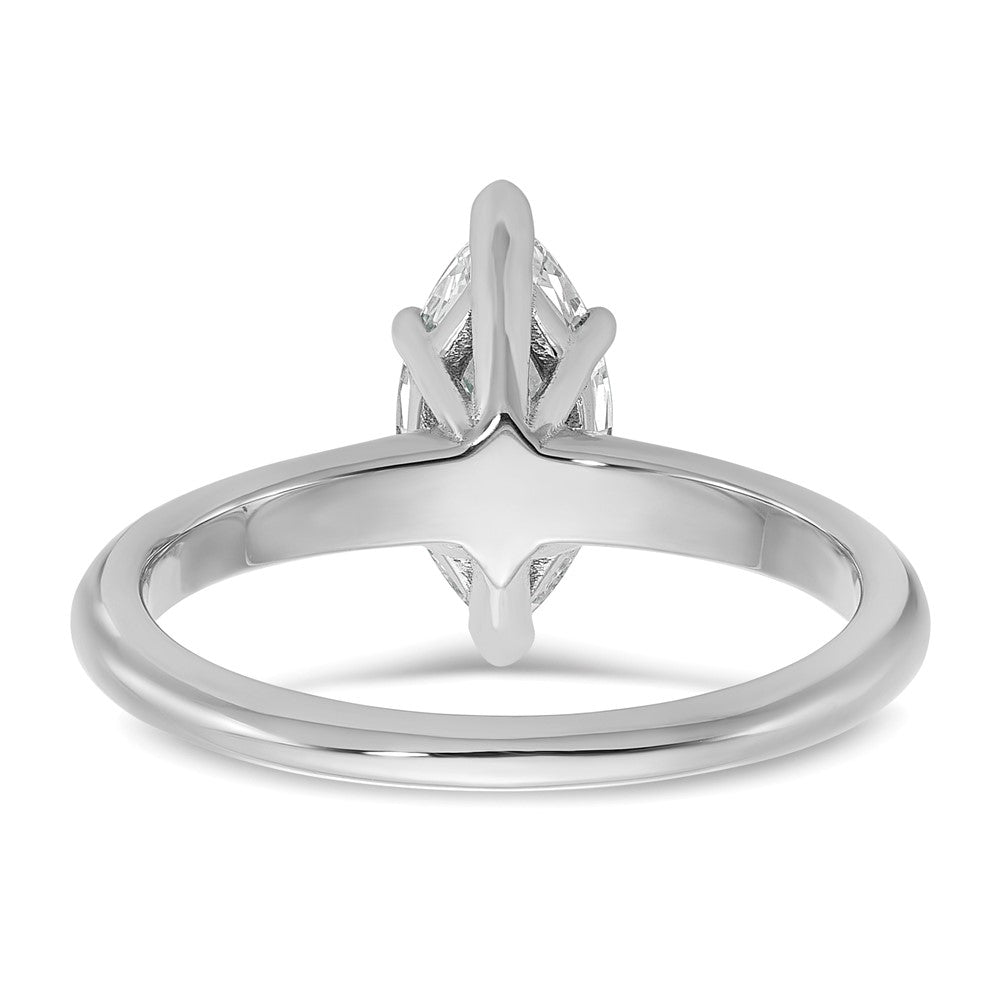 14kw 1ct Cert Lab Grown Diamond VS+ F+ Marquise Solitaire Comp Eng Ring