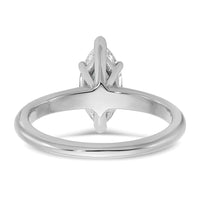 14kw 1ct Cert Lab Grown Diamond VS+ F+ Marquise Solitaire Comp Eng Ring