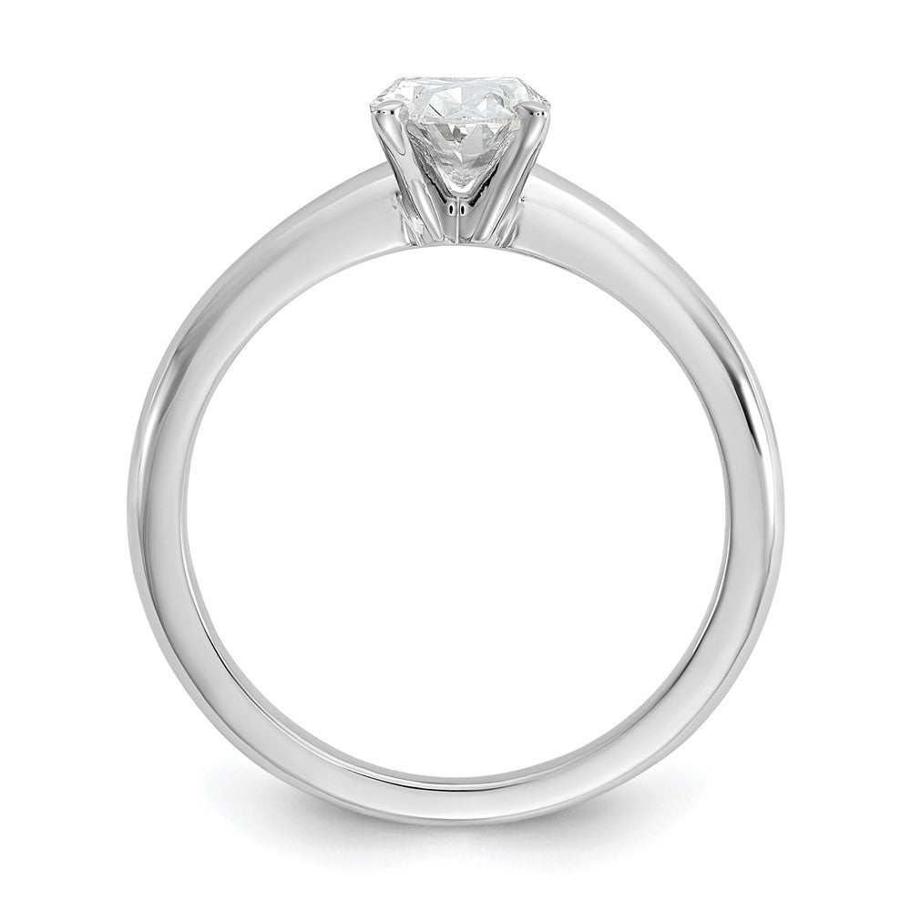 14kw 1ct Cert Lab Grown Diamond VS/SI+ G+ Oval Comp Solitaire Eng Ring