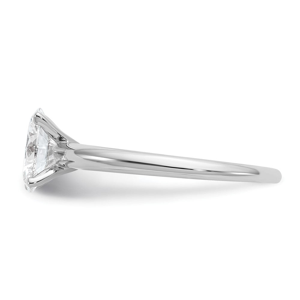 14kw 1ct Cert Lab Grown Diamond VS/SI+ G+ Oval Comp Solitaire Eng Ring