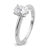 14kw 1ct Lab Grown Diamond VS/SI+ G+ Oval Comp Solitaire Eng Ring