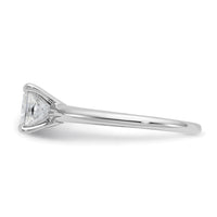 14kw 1ct Cert Lab Grown Diamond VS/SI+ G+ Princess Comp Solitaire Eng Ring
