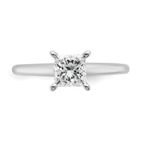 14kw 1ct Cert Lab Grown Diamond VS+ F+ Princess Comp Solitaire Eng Ring
