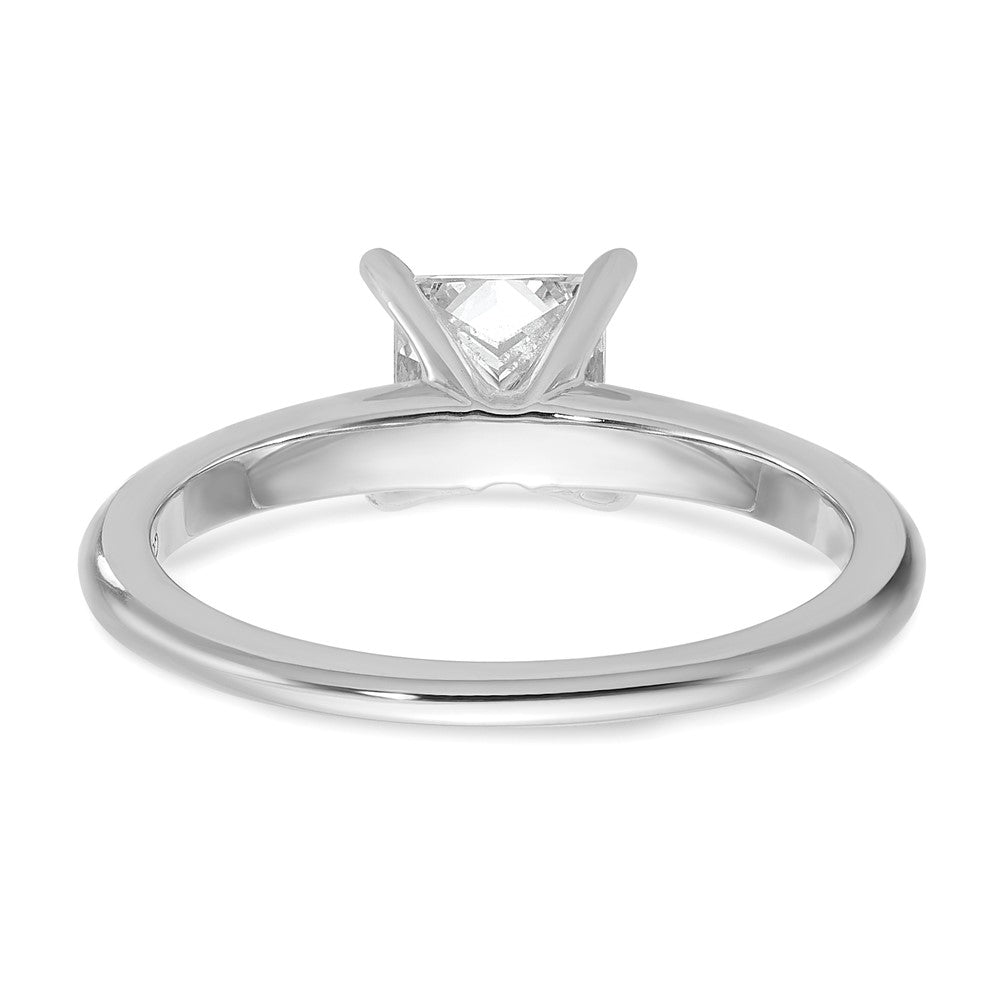 14kw 1ct Cert Lab Grown Diamond VS/SI+ G+ Princess Comp Solitaire Eng Ring