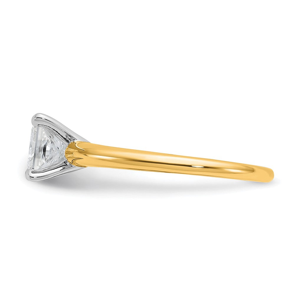 14ktt 1ct Lab Grown Diamond VS+ F+ Princess Comp Solitaire Eng Ring