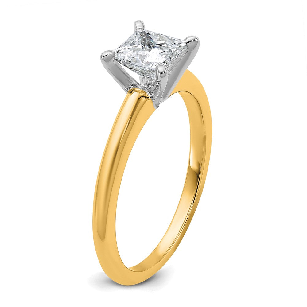 14ktt 1ct Lab Grown Diamond VS+ F+ Princess Comp Solitaire Eng Ring