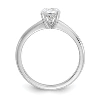 14kw 1ct Cert Lab Grown Diamond VS+ F+ Pear Solitaire Comp Eng Ring
