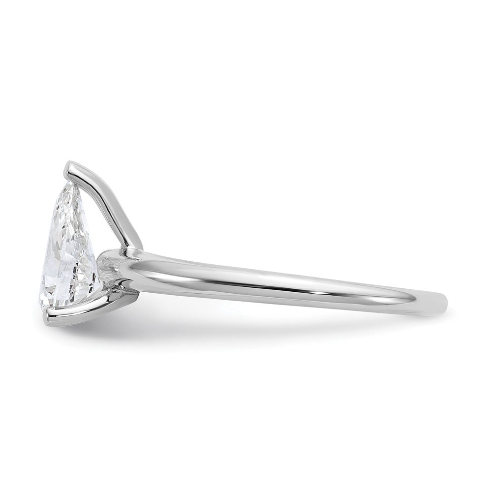 14kw 1ct Lab Grown Diamond VS/SI+ G+ Pear Solitaire Comp Eng Ring