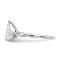 14kw 1ct Lab Grown Diamond VS/SI+ G+ Pear Solitaire Comp Eng Ring