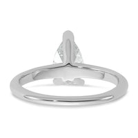 14kw 1ct Cert Lab Grown Diamond VS+ F+ Pear Solitaire Comp Eng Ring