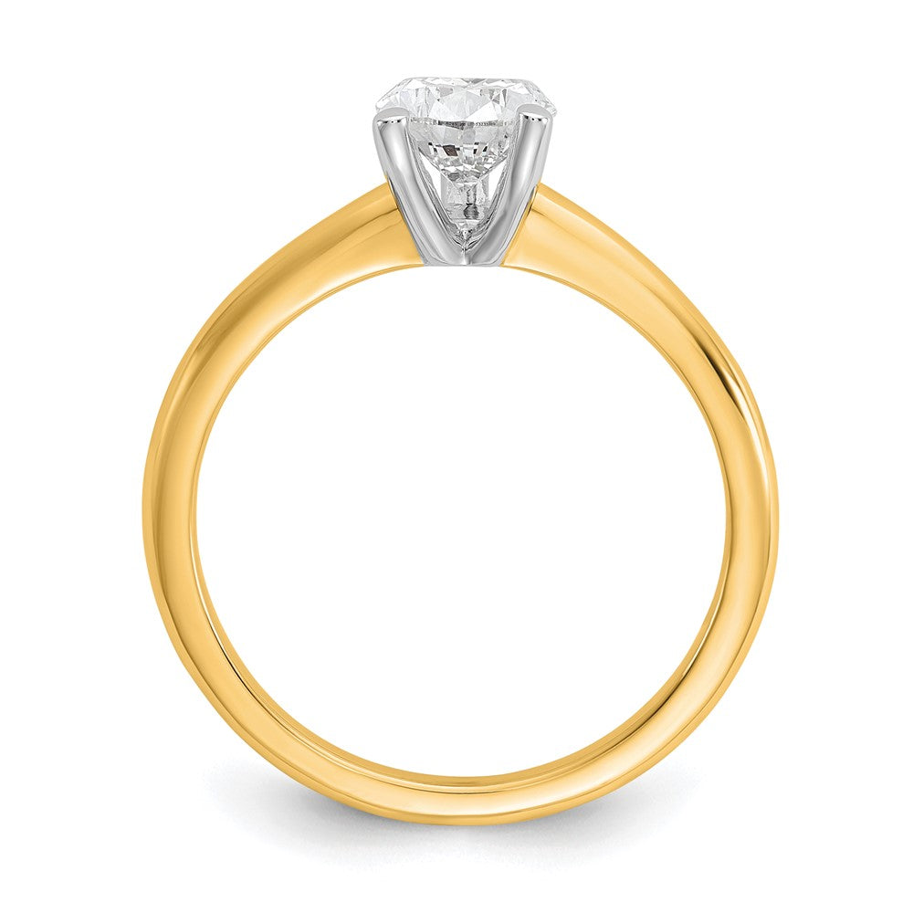 14ktt 1ct Cert Lab Grown Diamond VS+ F+ Pear Solitaire Comp Eng Ring