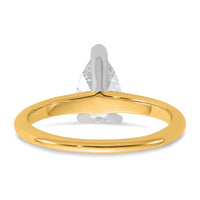 14ktt 1ct Lab Grown Diamond VS+ F+ Pear Solitaire Comp Eng Ring