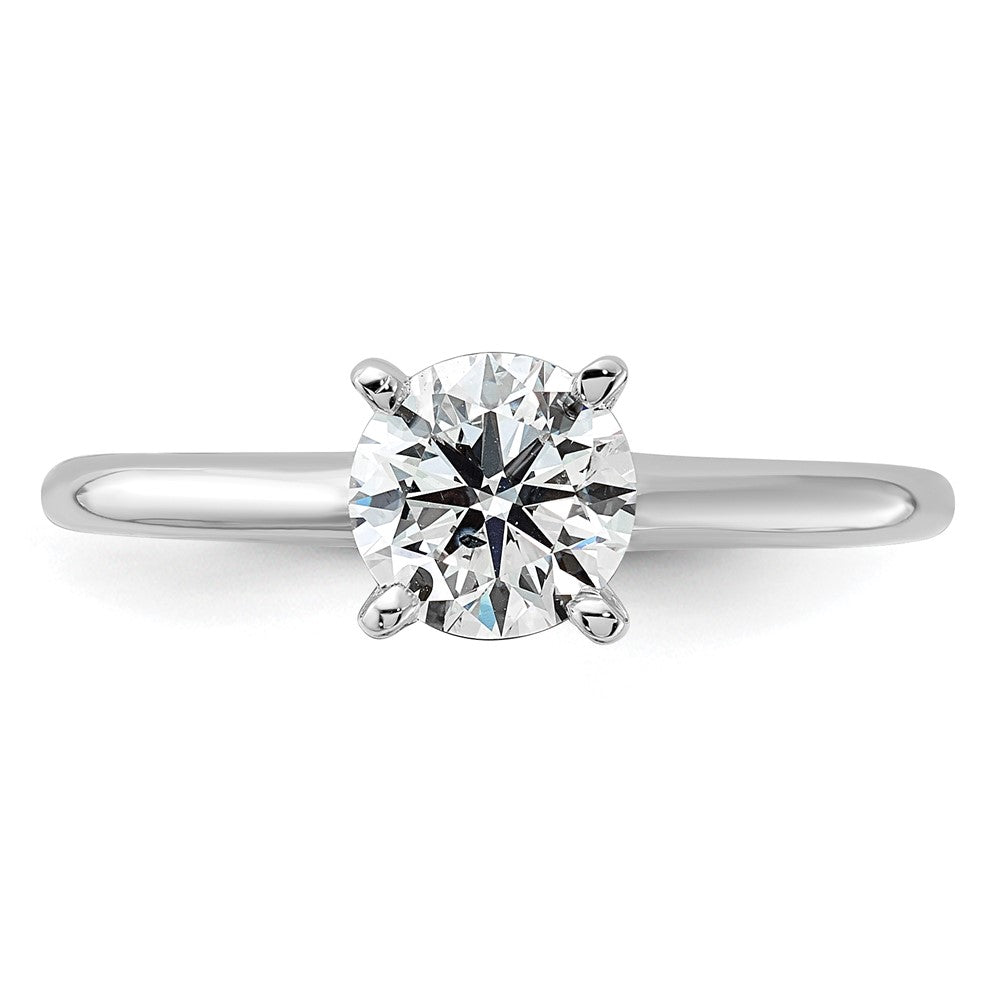 14kw 1ct Cert Lab Grown Diamond VS+ F+ Round Comp Solitaire Eng Ring