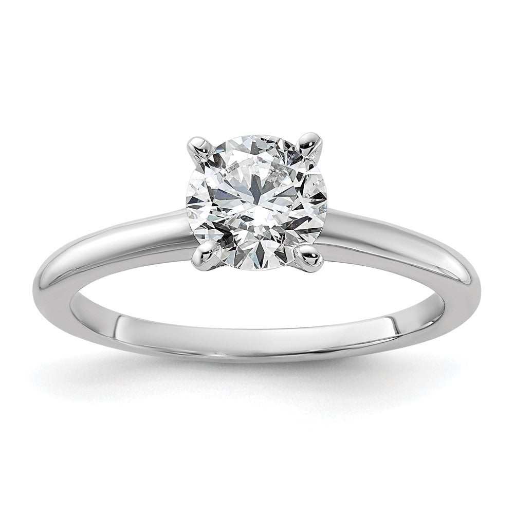 14kw 1ct Cert Lab Grown Diamond VS/SI+ G+ Round Comp Solitaire Eng Ring