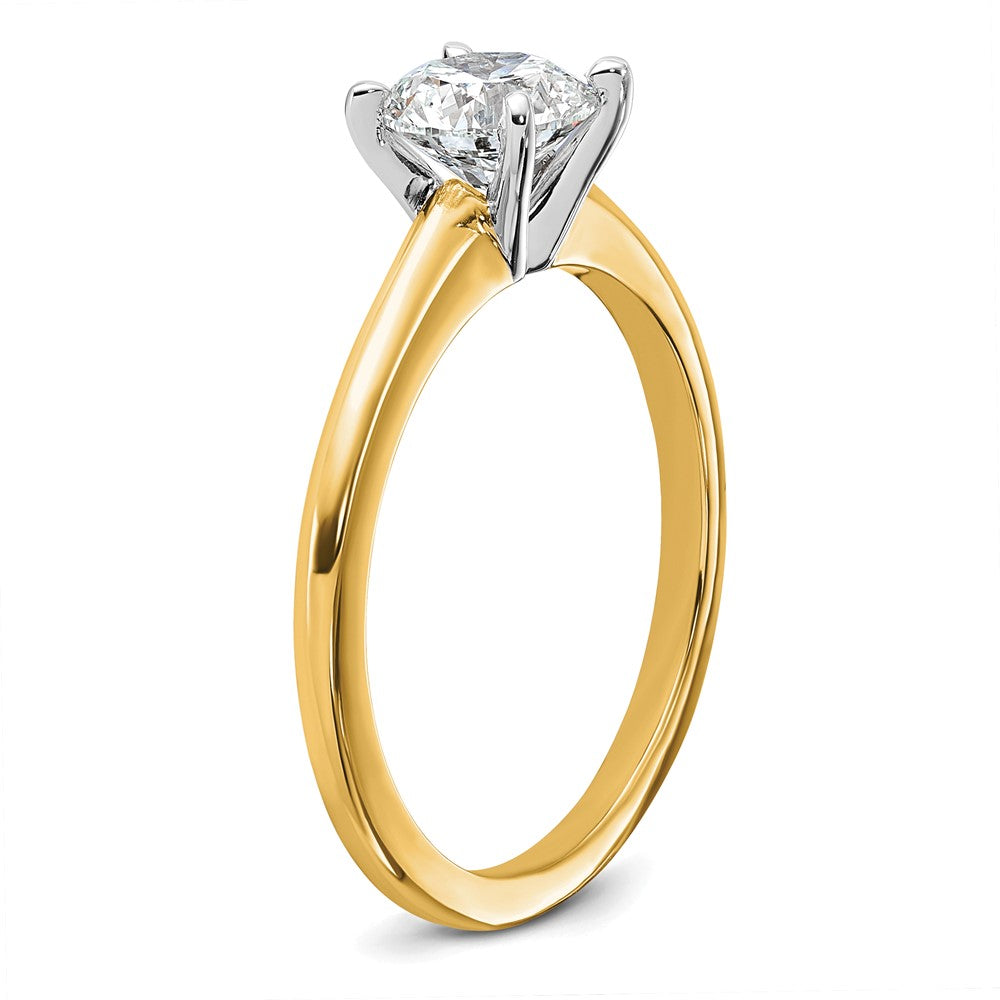 14ktt 1ct Cert Lab Grown Diamond VS/SI+ G+ Round Comp Solitaire Eng Ring