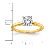 14ktt 1ct Lab Grown Diamond VS+ F+ Round Comp Solitaire Eng Ring