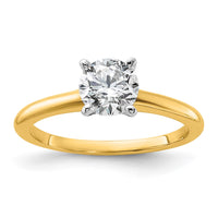 14ktt 1ct Cert Lab Grown Diamond VS/SI+ G+ Round Comp Solitaire Eng Ring