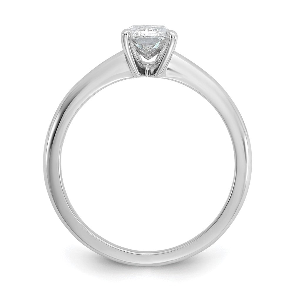 14kw 1ct Lab Grown Diamond VS/SI+ G+ Radiant Solitaire Comp Eng Ring