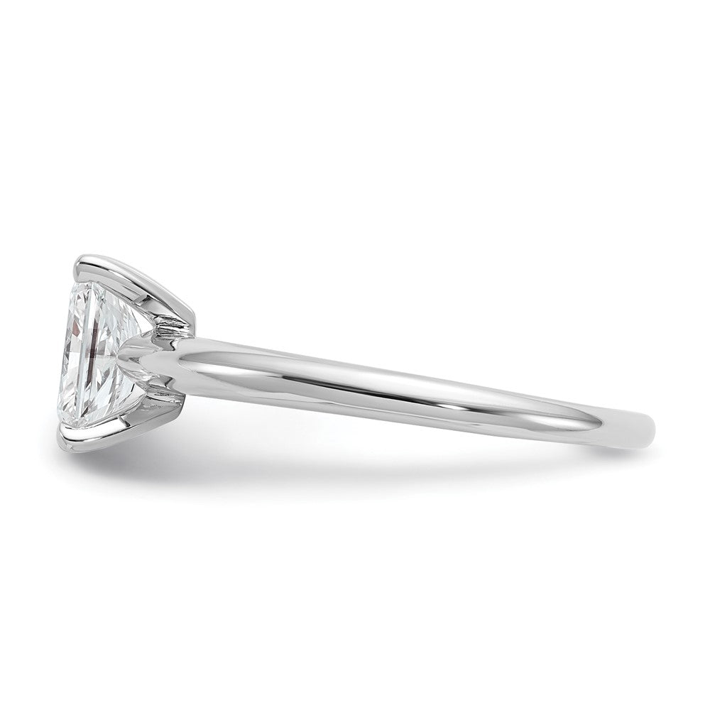 14kw 1ct Lab Grown Diamond VS/SI+ G+ Radiant Solitaire Comp Eng Ring