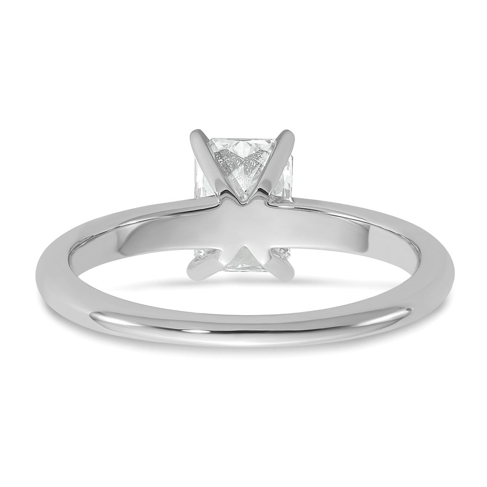 14kw 1ct Lab Grown Diamond VS/SI+ G+ Radiant Solitaire Comp Eng Ring