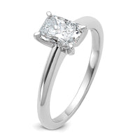 14kw 1ct Lab Grown Diamond VS/SI+ G+ Radiant Solitaire Comp Eng Ring