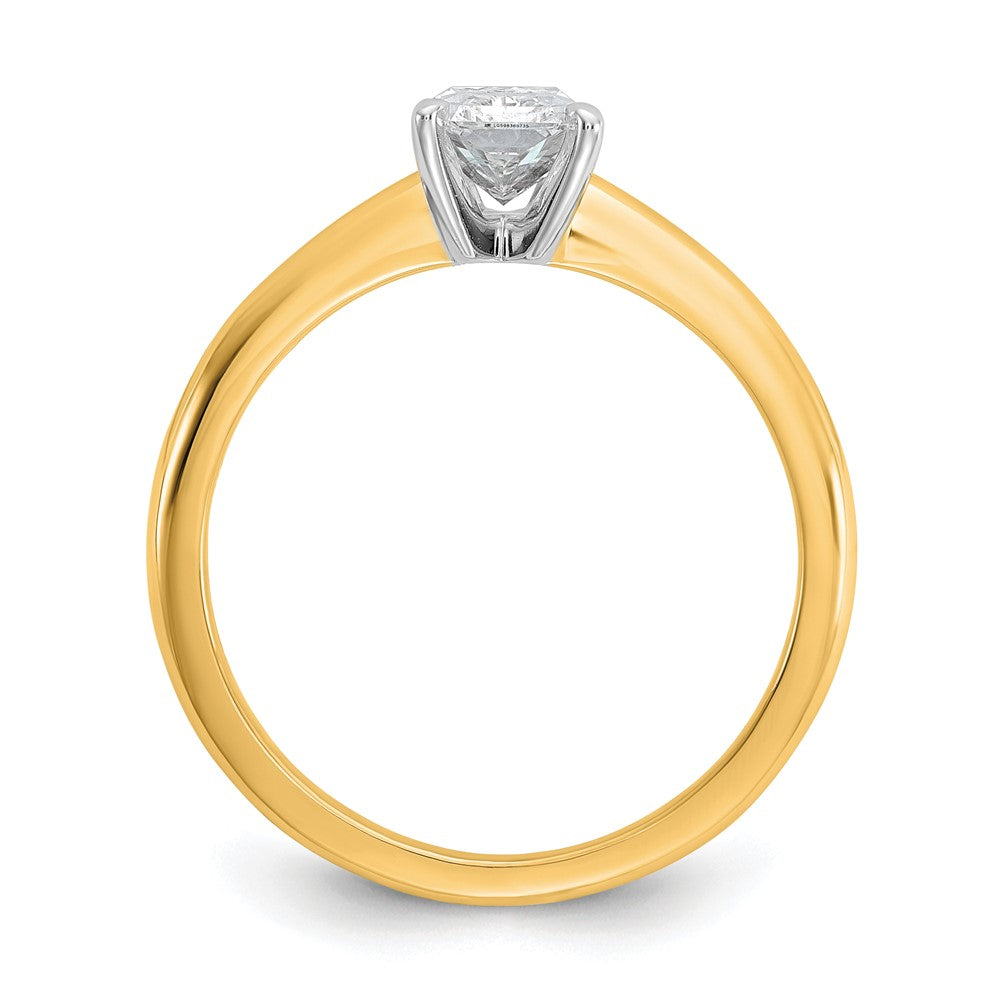 14ktt 1ct Lab Grown Diamond VS/SI+ G+ Radiant Solitaire Comp Eng Ring