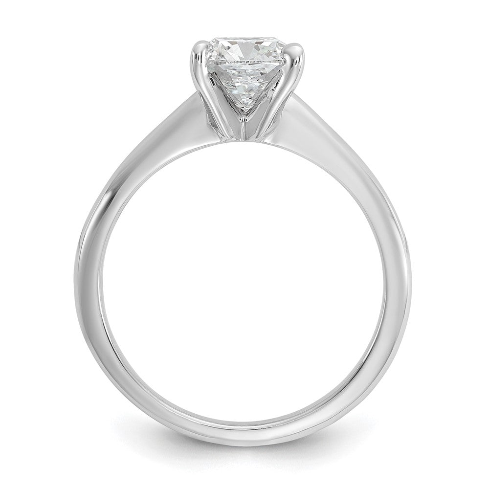 14kw 1 1/2ct Lab Grown Diamond VS+ F+ Cushion Comp Solitaire Eng Ring