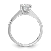 14kw 1 1/4ct Lab Grown Diamond VS/SI+ G+ Cushion Comp Solitaire Eng Ring